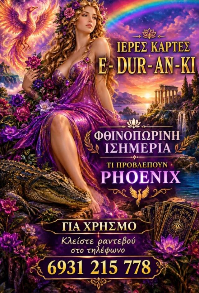 Φωτογραφία: Πρόβλεψη ΙΕΡΕΣ ΚΑΡΤΕΣ E - DUR - AN - KI